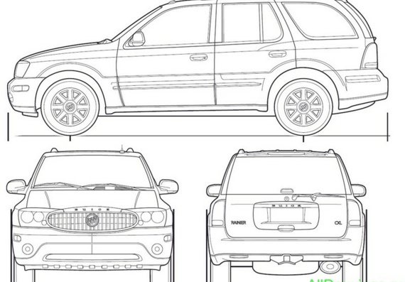 Buick Rainier (2006) (Бьюик Раинер (2006)) - чертежи (рисунки) автомобиля